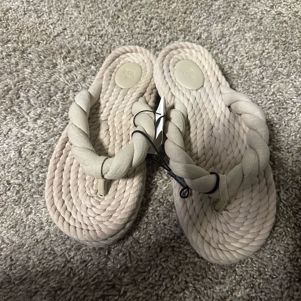Zara woven fabric sandals
